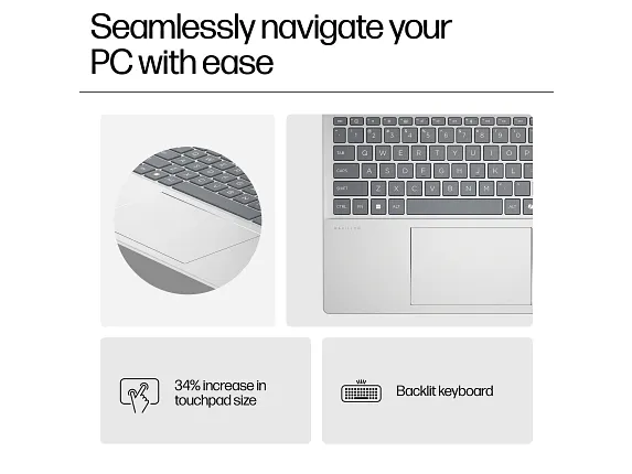 Series 14 of 16 HP Home Laptop PCs, HP Pavilion Laptop 16, Windows 11 Home, 16", Intel® Core™ Ultra 7, 16GB RAM, 512GB SSD, 2K, Natural silver