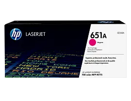 HP 651A Magenta Original LaserJet Toner Cartridge, CE343A