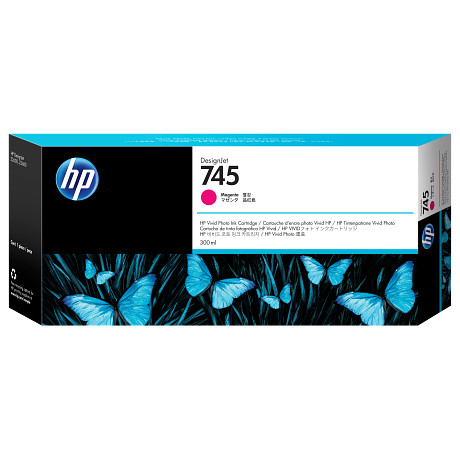 HP 745 bíbor tintapatron eredeti F9K01A Z2600 Z5600 300 ml
