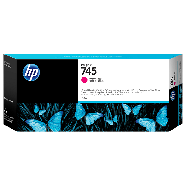 HP 745 300-ml DesignJet Magenta Ink Cartridge