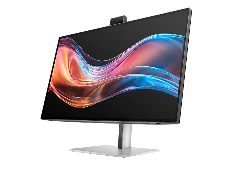 HP Series 7 Pro 27 4K Conferencing Monitor - 727pm PikeSilver CoreSet FrontLeft WhiteBg