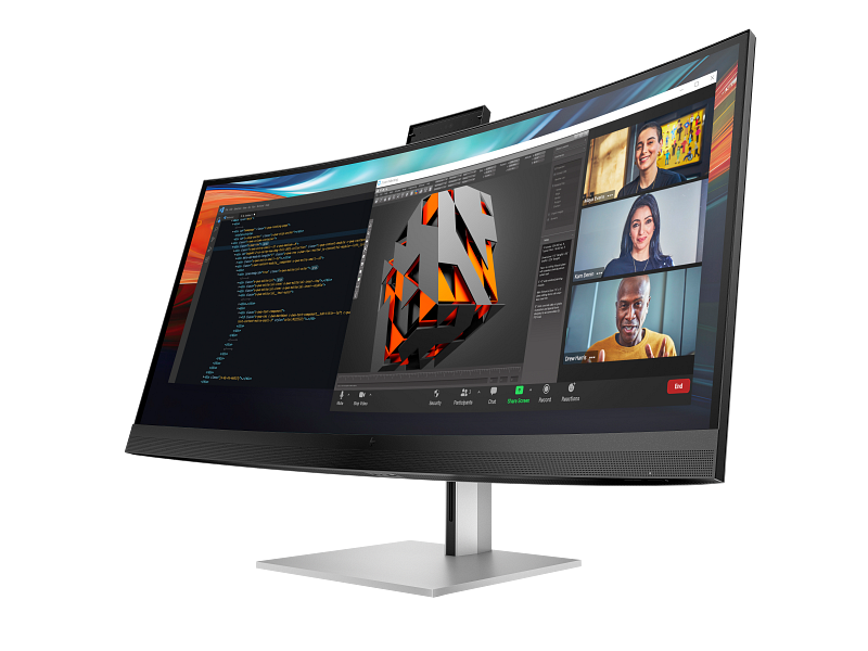 HP Series 7 Pro 40 Inch 5K2K Conferencing Monitor-740pm PikeSilver IRcam AHS CoreSet FrontLeft White