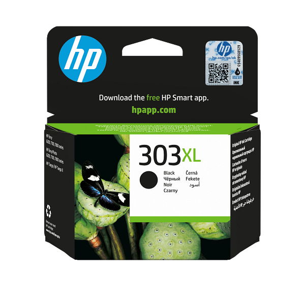 HP 303XL High Yield Black Original Ink Cartridge,T6N04-80019,T6N04AE