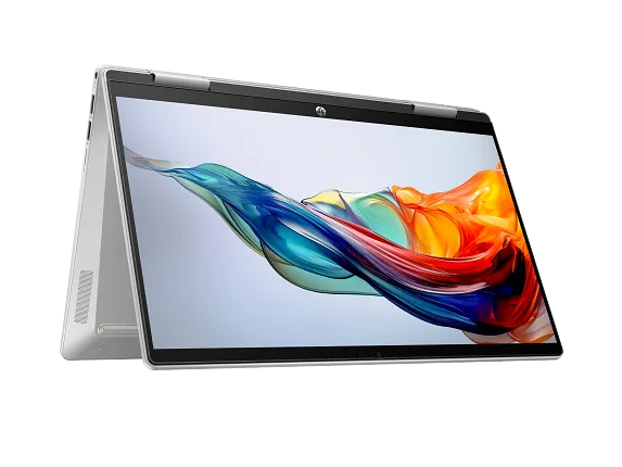 Series 6 of 8 HP Home Laptop PCs, HP Pavilion x360 2-in-1 Laptop 14, Windows 11 Home, 14", Touch screen, Intel® Core™ 7, 16GB RAM, 256GB SSD, FHD, Natural silver