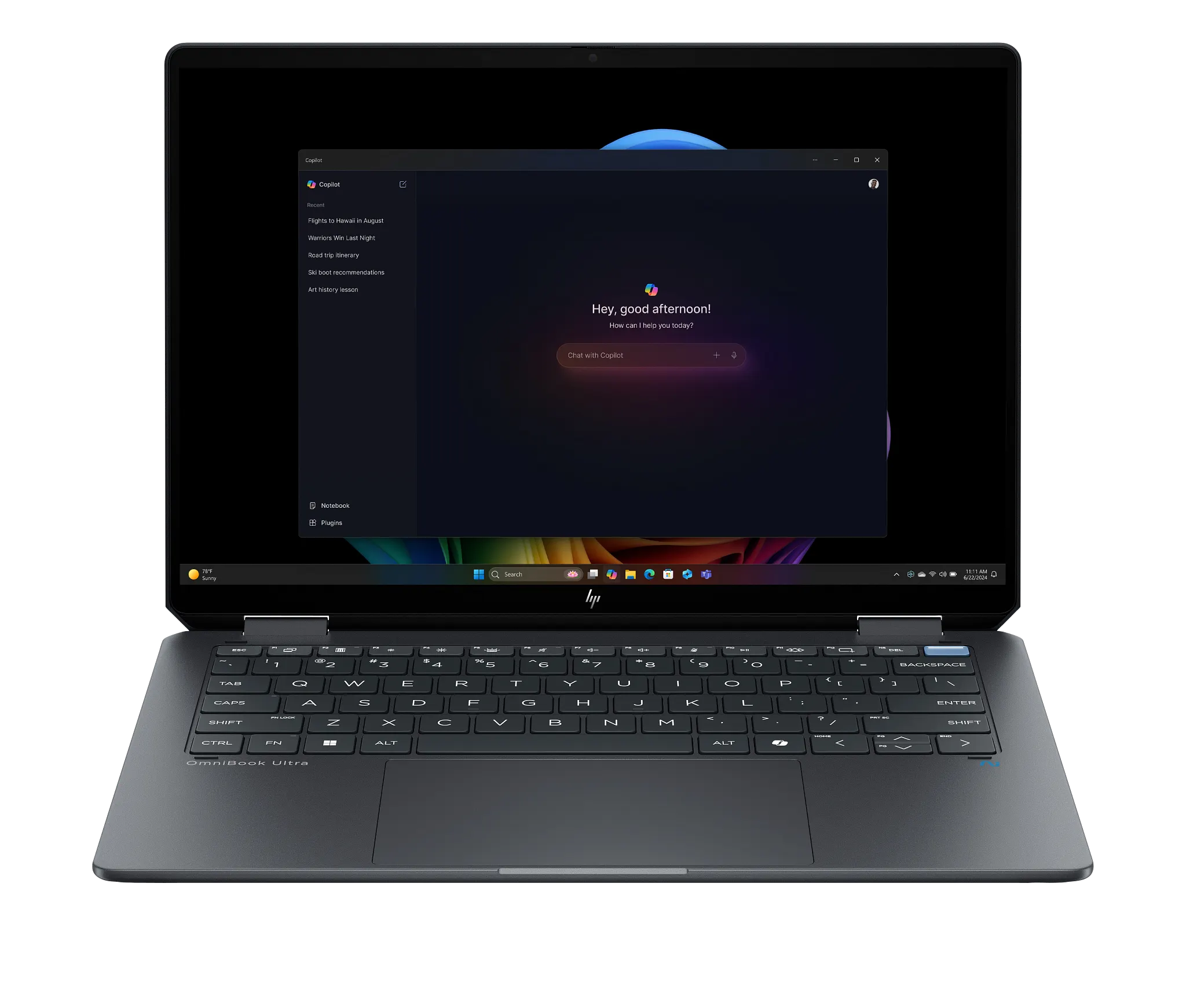 HP OmniBook Ultra Flip Laptop 14-fh0047nr 14", Touch screen, Windows 11 Home, Intel Core Ultra 7, 16GB RAM, 1TB SSD, 3K, Eclipse gray