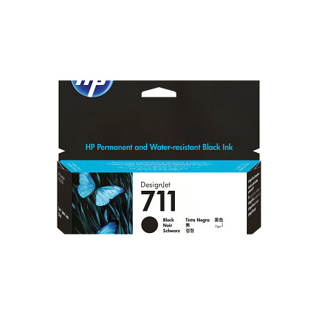 HP 711 CZ129AE fekete tintapatron eredeti CZ129A T120 T125 T130 T520 T525 T530 38 ml 