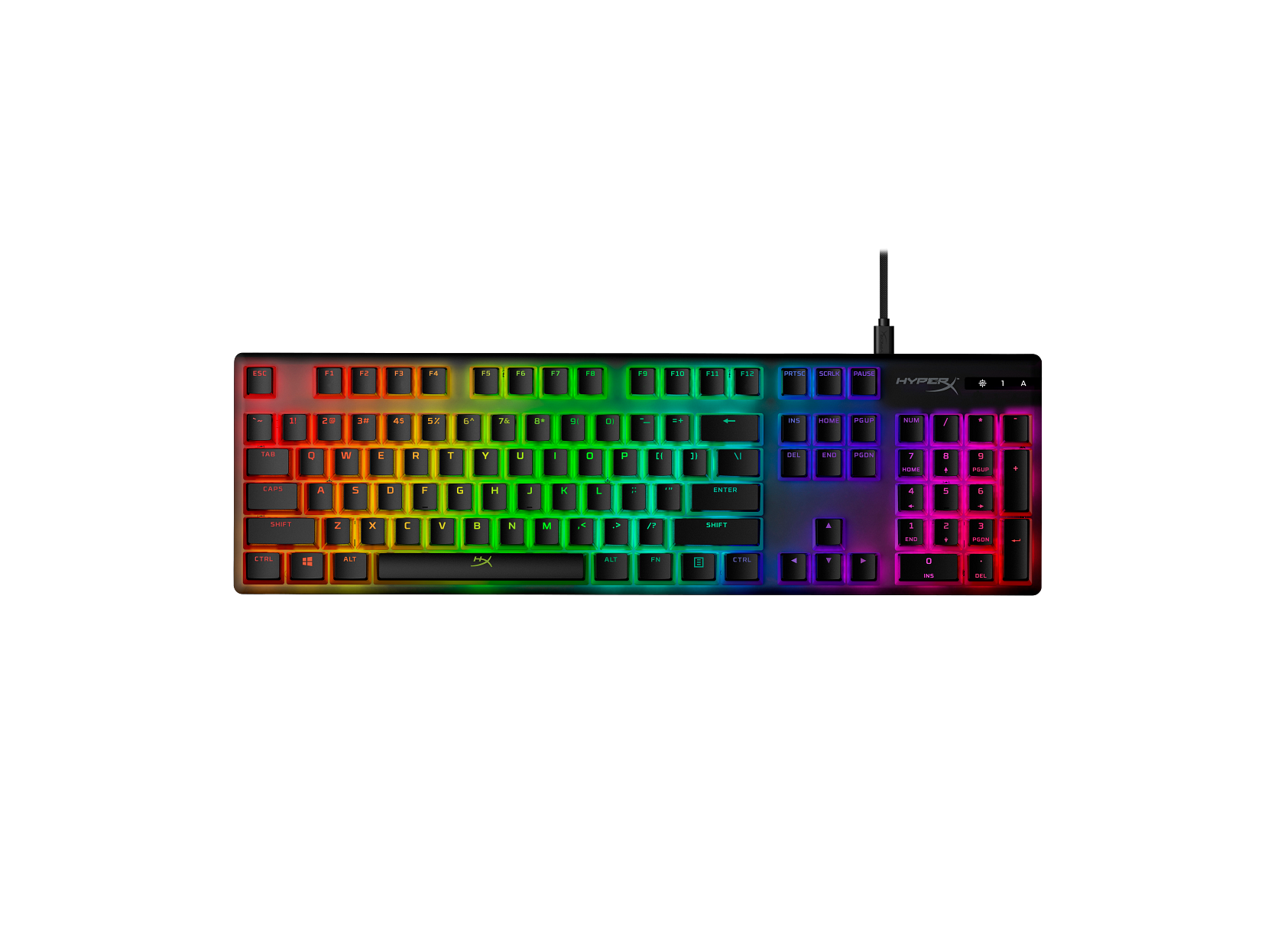 HyperX Full key Set Keycaps - PBT (Black) - 第 1/6 張圖片