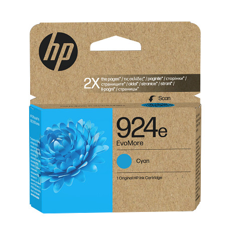 HP 924e 4K0U7NE EvoMore ciánkék eredeti tintapatron OfficeJet 8120 8122 8125 8130 8132 8135 (800 old.)