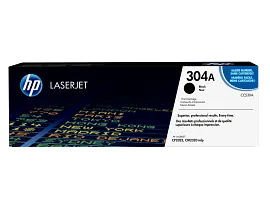HP 304A Black Original LaserJet Toner Cartridge, CC530A