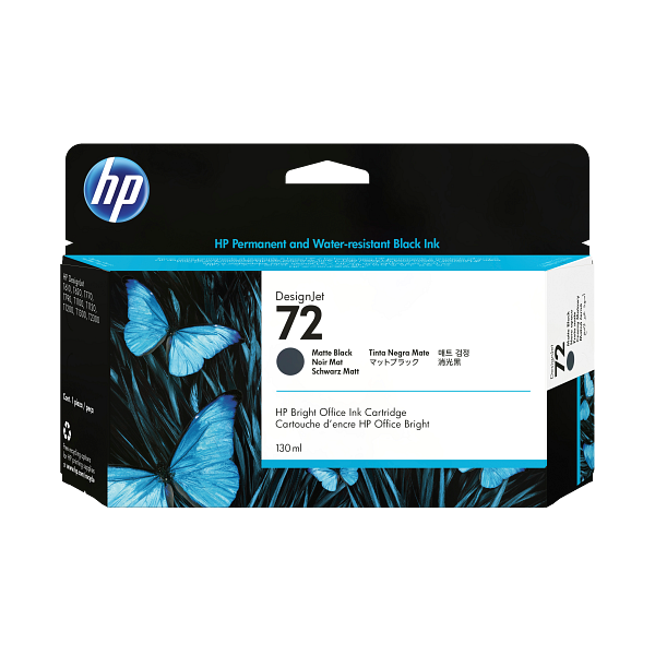 HP 72 130ml Matte Black DesignJet Ink Cartridge WW