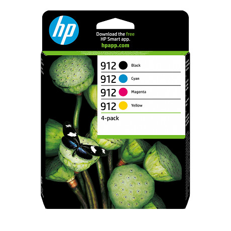 HP 912 6ZC74AE fekete ciánkék bíbor sárga tintapatron eredeti kombinált csomag 6ZC74AE OfficeJet Pro 8010 8020 8030 (300/3x315 old.)
