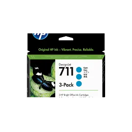 HP 711 3-pack 29-ml Cyan Designjet Ink Cartridge,CZ134A