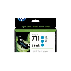 HP 711 3-pack 29-ml Cyan Designjet Ink Cartridge,CZ134A
