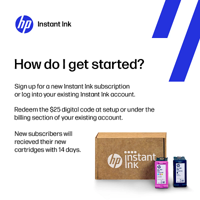 HP Instant Ink US 25USD HP Store NP Code