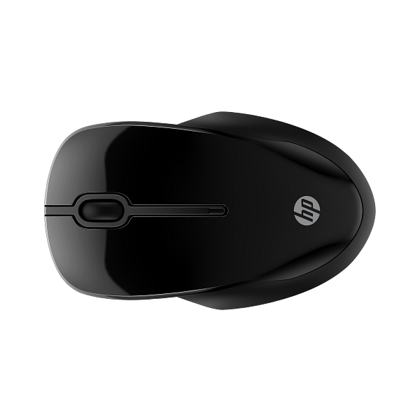 23C1 HP 250 Dual Mode Mouse JetBlack CoreSet TopDown WhiteBG