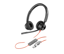 Poly Blackwire 3320 Stereo Microsoft Teams Certified USB-C Headset +USB-C/A Adapter