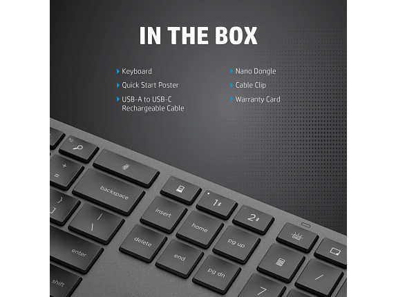 HP 975 Dual-Mode Wireless Keyboard for business - Picture 8 of 8