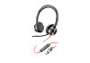 HP 8X223AA Poly Blackwire 8225 sztereó USB-C headset + USB-C–USB-A-adapter