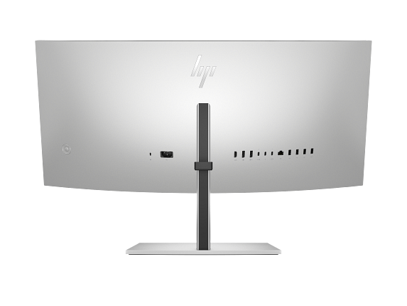 HP Series 7 Pro 34 WQHD Conferencing Monitor - 734pm PikeSilver CoreSet Rear WhiteBg