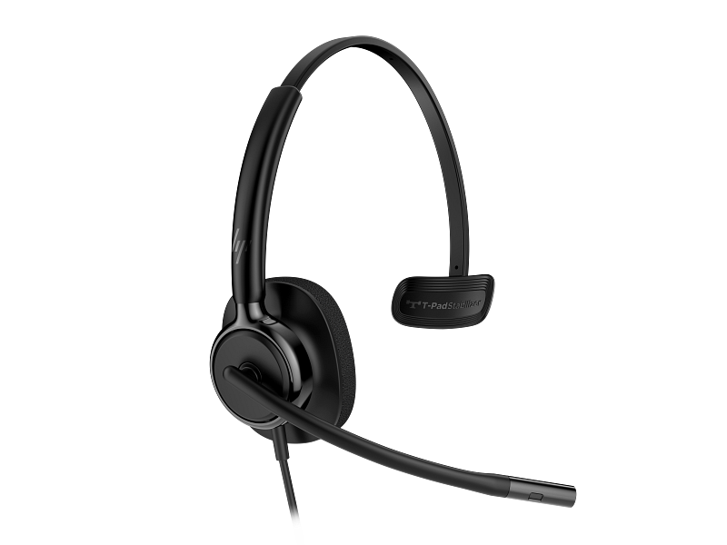 Auriculares USB HP Poly Mission 415 monoaurales - Espuma clásica. Solo catálogo del producto. Parte frontal derecha transparente.