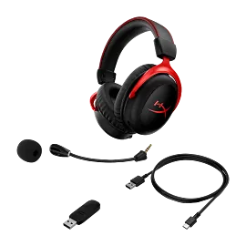 HyperX Cloud II Wireless - Gaming Headset - Black-Red