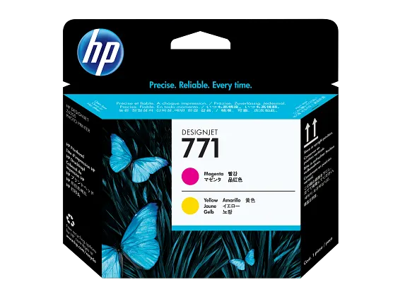 難ありHP DESIGNJET 771 プリントヘッド 4個 HP® 771 Magenta/Yellow DesignJet Printhead (CE018A)