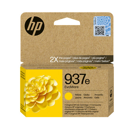 HP 937e 4S6W8NE EvoMore sárga eredeti tintapatron OfficeJet Pro 9110 9120 9130 9720 9730 (1650 old.)