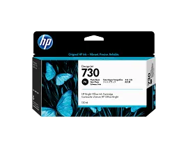HP 730 130-ml Photo Black DesignJet Ink Cartridge, P2V67A