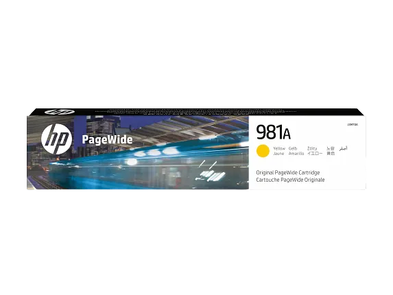 HP PageWide Supplies, HP 981A Yellow Original PageWide Cartridge, J3M70A