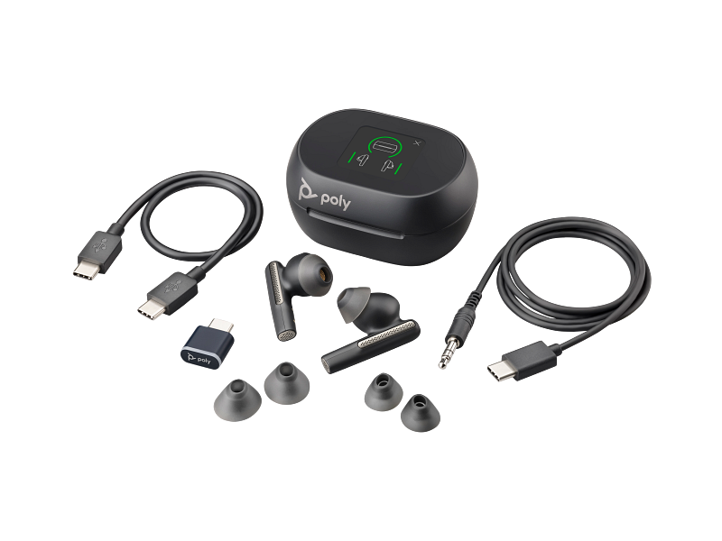 Voyager Free 60 UC Carbon Black Spill USB-C