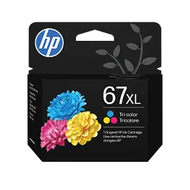 HP 67XL High Yield Tri-color Original Ink Cartridge, 3YM58AN#140