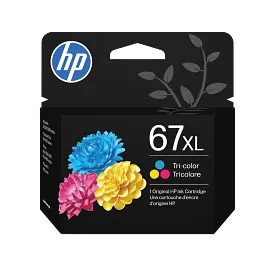 HP 67XL High Yield Tri-color Original Ink Cartridge, 3YM58AN#140