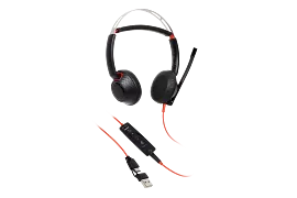 Poly Blackwire 5220 Stereo USB-C Headset +3.5mm Plug +USB-C/A Adapter