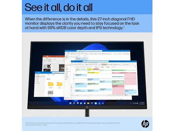 HP E27 G5 FHD Monitor, цвет: Fhd (1920 X 1080) (6n4e2aa#aba) — фото 8