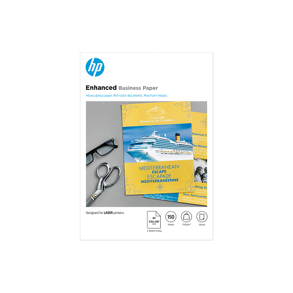 HP Enhanced Business Paper, Glossy, FSC, A4 size, 150 shts, 2-sided printing, CG965A CG965-00010