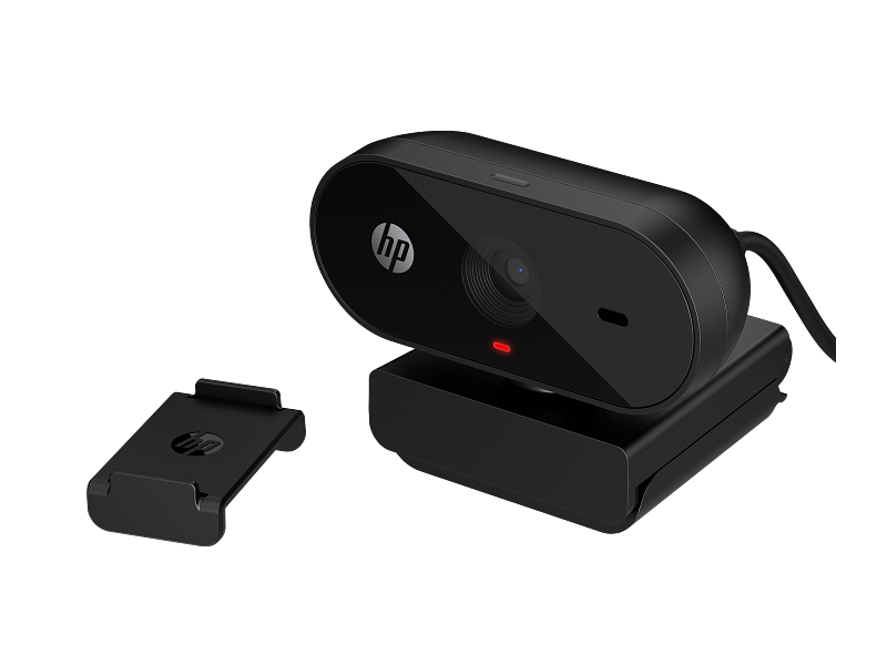 22C1 - HP 325 FHD Webcam Jetblack CameraCoverOFF Coreset FrontLeft CoverGrounded