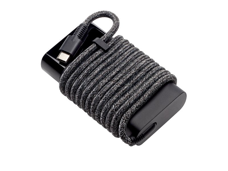 HP 65W USB C Laptop Charger Black Top