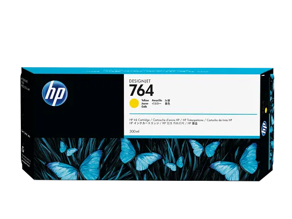 HP® 764 300-ml Yellow DesignJet Ink Cartridge (C1Q15A)