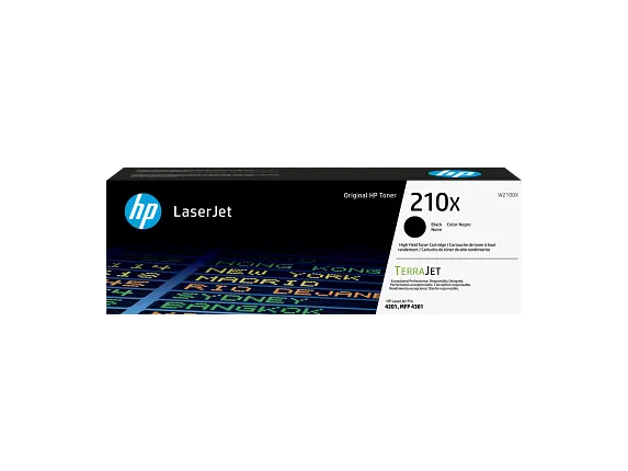 HP Laser Toner Cartridges and Kits, HP 210X Black Original LaserJet Toner Cartridge, W2100X