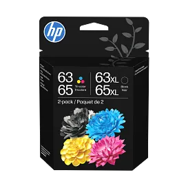 HP 63/65 Color/XL Black Ink Cartridge Combo 2-Pack, B87FDAN