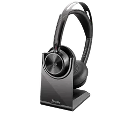 Poly Voyager Focus 2 Microsoft Teams Certified USB-C-C Headset +USB-C/A Adapter +Charging Stand