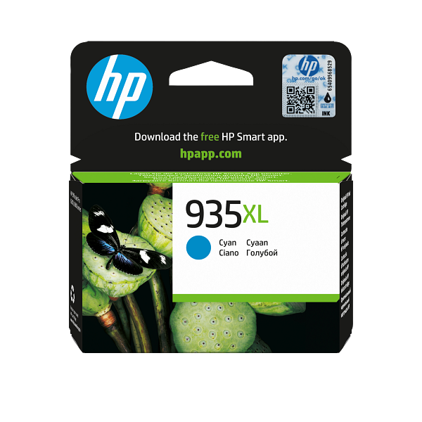 HP 935XL High Yield Cyan Original Ink Cartridge, C2P24-80029, C2P24AE