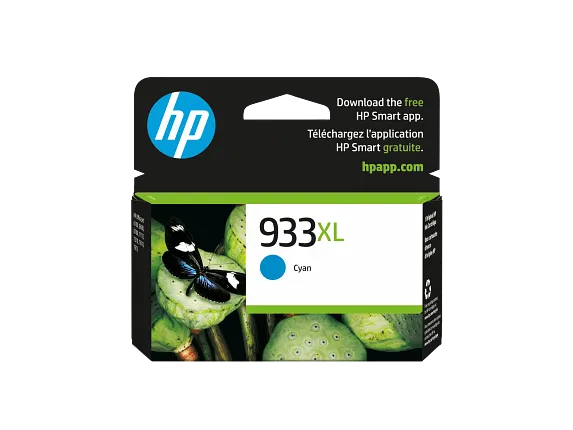 Ink Supplies, HP 933XL High Yield Cyan Original Ink Cartridge, CN054AN#140