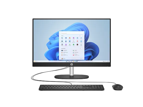 HP All-in-One PC Intel Core i7 8世代 WQHD HP All-in-One 24-cr0025m PC, Windows 11 Home, 23.8