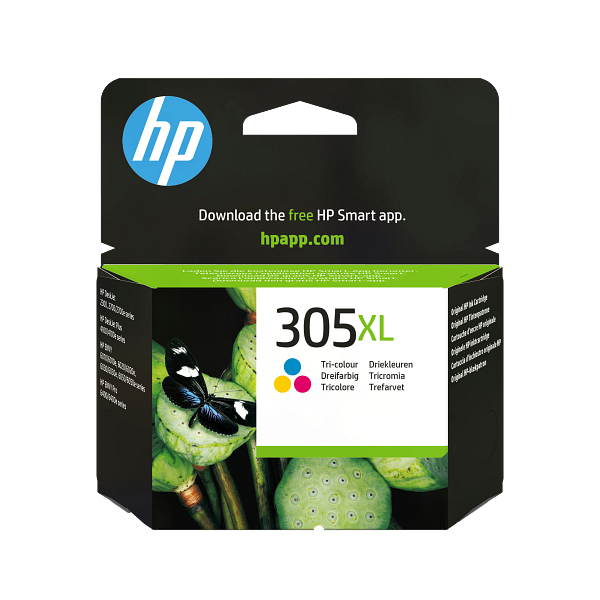 HP 305XL High Yield Tri-color Original Ink Cartridge, 3YM63-80016, 3YM63AE