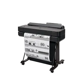 HP DesignJet T650 Large Format 24" Plotter Printer – High-Speed, CAD & Poster Printer with Auto Sheet Feeder, Media Bin & Stand and 2 year warranty