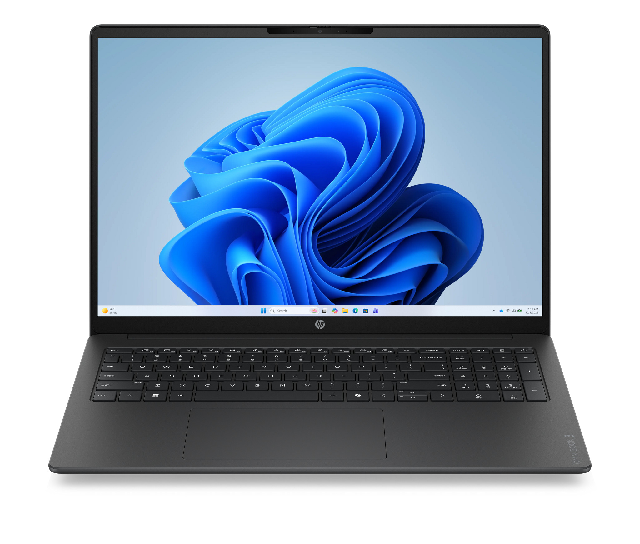 HP OmniBook 3 Laptop 16-by0000nr 16", Windows 11 Home, Windows Laptop, AMD Ryzen™ 5, 8GB RAM, 512GB SSD, 2K, Mica silver and iron gray