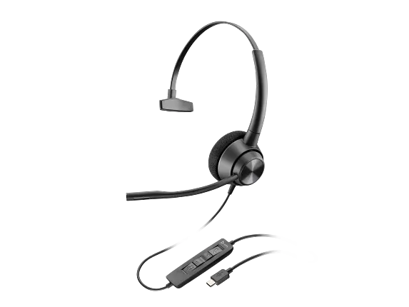 Audio, Poly EncorePro 310 USB-C Monoaural Headset TAA