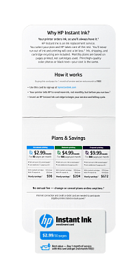 HP Instant Ink - 1st Month Enrolment Card - POSA/GB - 50-page plan