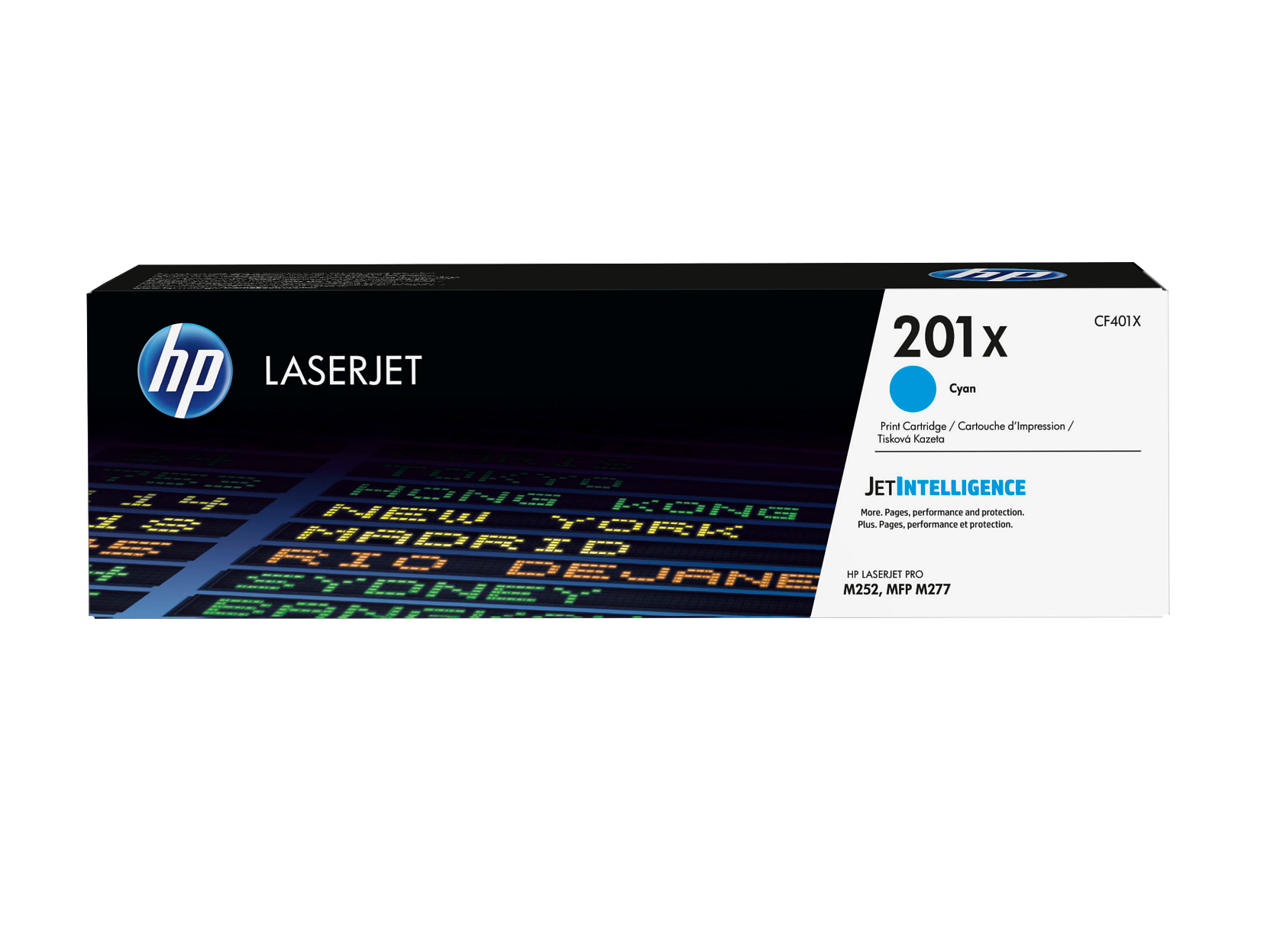 HP 201X High Yield Cyan Original LaserJet Toner Cartridge, ~2,300 pages, CF401X - Afbeelding 1 van 6